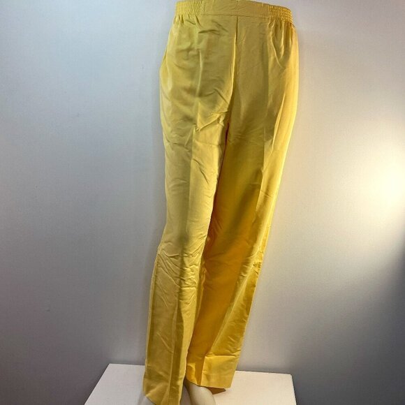 ALFRED DUNNER Women's Call of the Wild Yellow Banana Pant - Size 12 - NWT - Picture 1 of 5